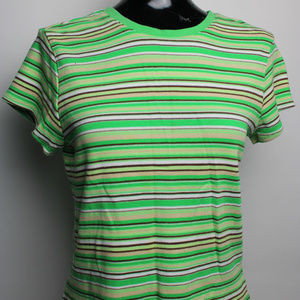 Chadwicks GREEN STRIPE T Shirt WOMENS Medium